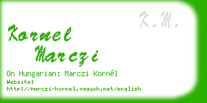 kornel marczi business card