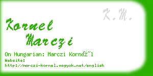 kornel marczi business card